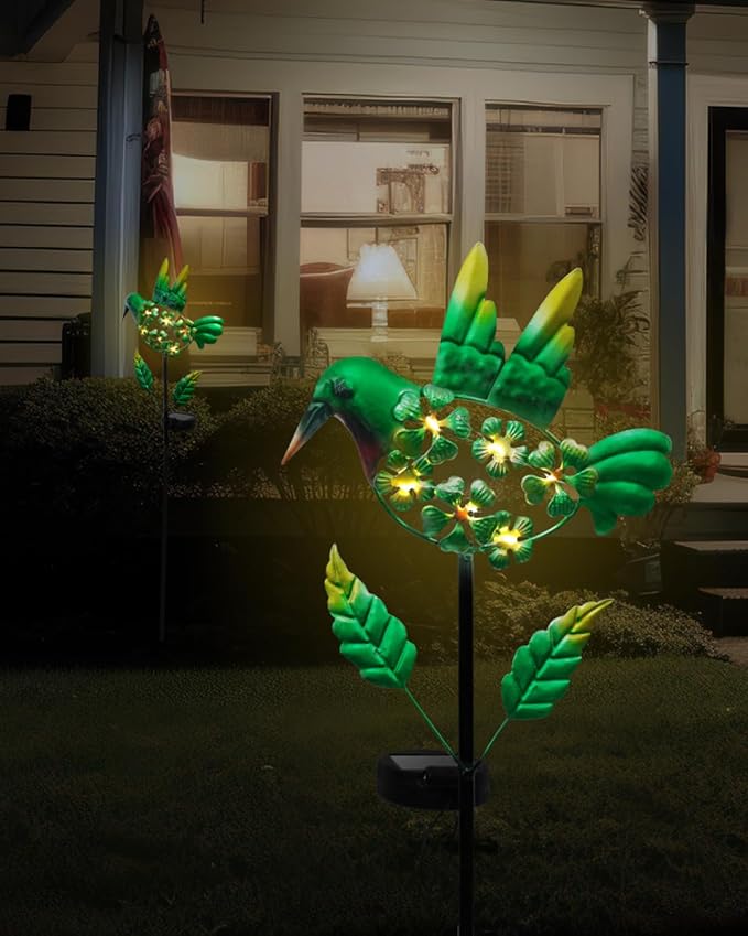 Putuo Decor Solar Garden Stake Light Outdoor Garden Decoration Hummingbird LED Light Outdoor Decorative Waterproof Patio Yard Pathway Garden.