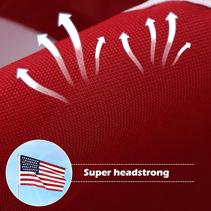 American Flag 3x5 Ft Deluxe Water Resistant Series Made From Heavy Duty Super Tough Spun Polyester/Embroidered Stars/Sewn Stripes/Brass Grommets,US Flags Perfect for Outside