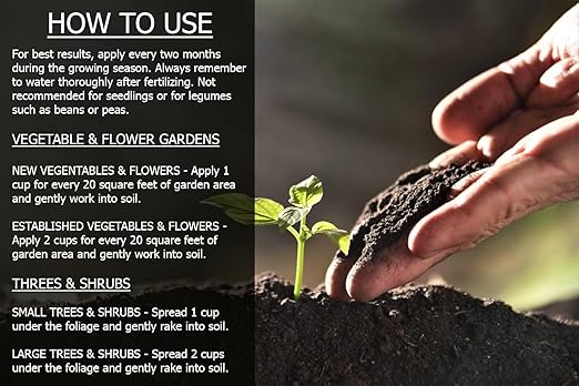 Premium 12-0-0 Organic Blood Meal Fertilizer by Gardenera - All-Natural Plant Food Source of Nitrogen for Organic Gardening, Flowers, Vegetables, Trees & Shrubs - 10 Quart