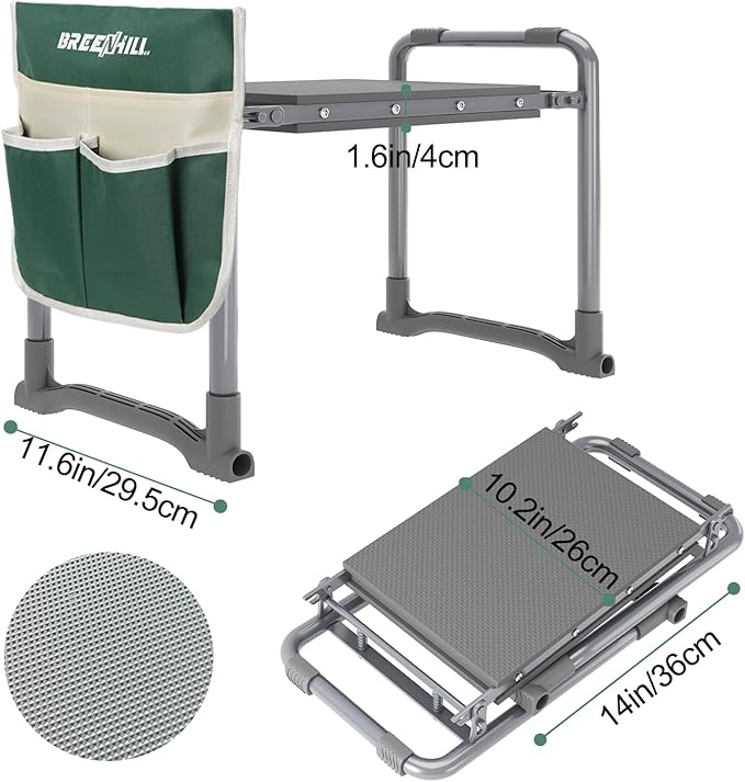 【New Upgraded】 Foldable Garden Kneeler Seat,Garden Kneeler and Seat Heavy Duty,Portable Garden Bench for Kneeling and Sitting,Gifts for Senior