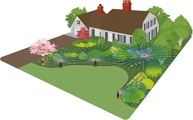 Eden 96093 Multi-Adjustable Flex Design Garden Sprinkler Set with Extensions, Great for DIY Gardening