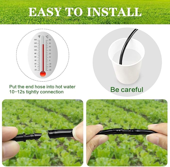 100 Pieces Drip Irrigation 1/4" Barbed Coupling Fittings, Barbed Connectors for 1/4 Inch Irrigation Tubing, Drip Line Coupler for Drip Sprinkler Garden Lawn Systems