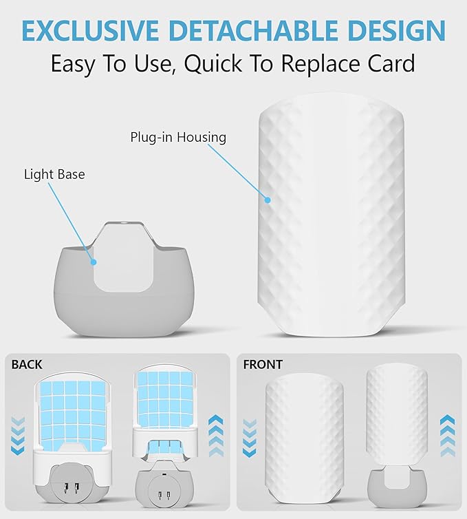 Flying Insect Trap for Indoors, Bug Killer Light Trap for Fruit Flies, Gnats, Moths, and Houseflies, 2 Devices + 8 Refills, Best Fly Traps for Home, Kitchen, Bedroom, Plant Area, Garages