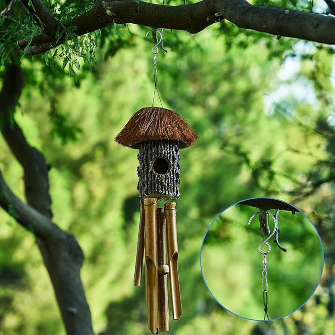 Wind Spinner Swivel Hooks 360 Degree Dual Spinning Windsock Chime Supplies Hanger Swivels Clip Hanging Hooks with Storage Box for Wind Spinners Supply, 2 Styles (Metal Color,20 Pieces)