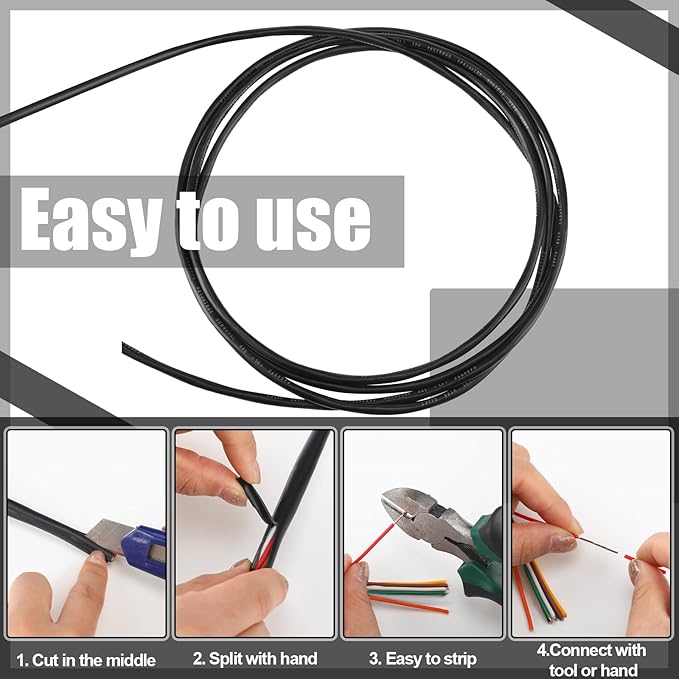 Hoolerry Solid Sprinkler System Wire 18 Gauge Irrigation Wire with UV Resistant PVC Jacket Sprinkler Cable for Underground Irrigation Field Central Control System 30v Ul Listed(18/8, 250 Ft)