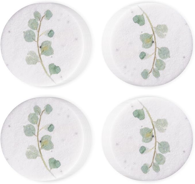 20pcs Thank You Tags Seed Paper – Plantable Wildflower Packets for Weddings, Gifts, & Life Events (20 Round Eucalyptus)