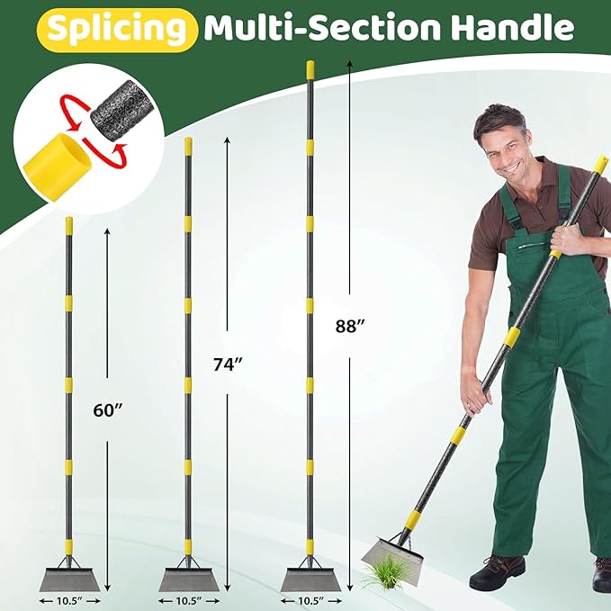 Garden Flat Shovel, Snow Shovel, Ice Scraper, 74 inch Floor Scraper Snow Ice Chopper for Sidewalks, Ice Removal Tool for Outdoor Garden Cleaning, Scarping Tool for Lawn Edging Weeding