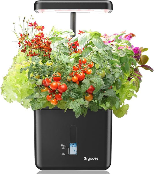 Indoor Garden Growing Systems Self-Watering Plant Pot Smart Gardening System with 17 Watts LED Grow Light Auto Timer Gardening Plant Gifts for Mom Women Plant Pot for vegetables herbs(No Seeds&Soil)