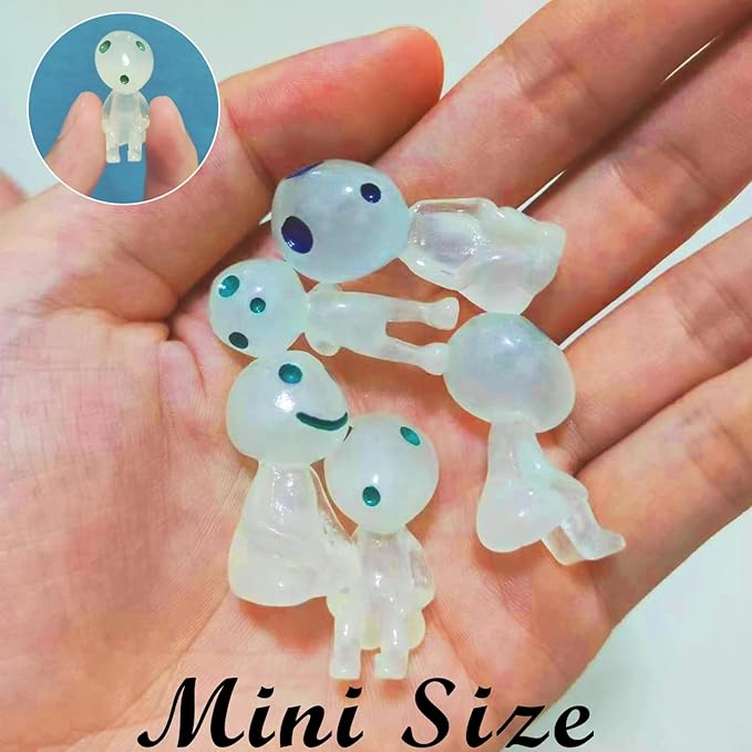 20Pcs Glow in The Dark Tree Elves, Fairy Garden Accessories, Mini Luminous Ghost Gnomes, Miniature Landscape Decorations, Lawn Yard Patio Plant Decor, Terrarium Kit, Gift