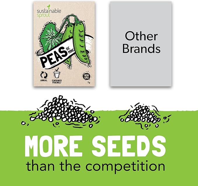 Garden Seeds for Planting Vegetables: 8 Organic Vegetable Seeds Variety Pack Planting Indoors & Outdoor, Veggie Bell Pepper, Zucchini, Kale Cucumber Peas & More Hydroponic Seeds by Sustainable Sprout