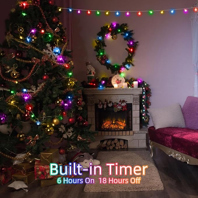 360 LED String Lights 132ft, 9 Lighting Modes Plug in Fairy String Lights for Bedroom Classroom Patio Garden Wedding Party Christmas Tree Outdoor Indoor Decorations (Warm White to Multicolor)