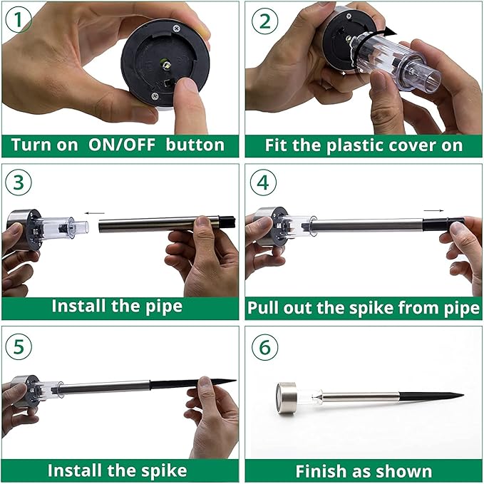 Solar Lights Outdoor Waterproof, Stainless Steel LED Landscape Lighting Outdoor Solar Lights for Outside Solar Garden Lights for Pathway, Walkway, Patio, Yard, Lawn - 12 Pack ( Cold White )