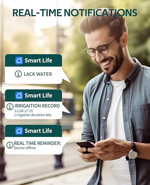 HIRALIY Automatic Watering System for Potted Plants, Smart Plant Watering Device Supporting Both 2.4GHz and 5GHz WiFi, Smart Drip Irrigation System Remote Control for Up to 15 Potted Plants