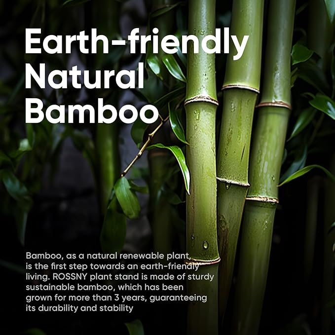 ROSSNY Plant Stand Indoor, 6 Tier 7 Potted Bamboo Plant Stands for Indoor Plants, Corner Plant Stand, Plant Shelf For Indoor, Tiered Plant Stands, 48 Inch Talll Indoor Plant Holder, Natural