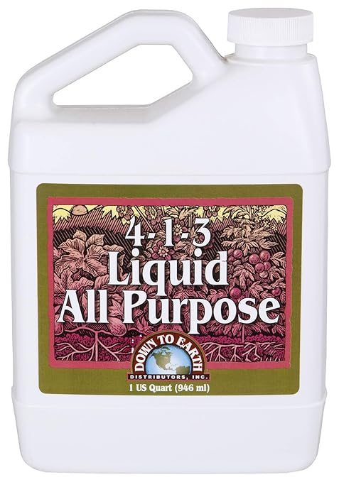 Down To Earth All Natural Fertilizers Multi Purpose (Liquid) 4-1-3, 1 Quart