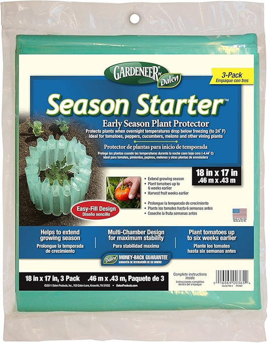 Dalen Gardeneer Season Starter – Early Season Insulated Plant Protector – Cold Weather Frost Guard - Easy Fill Shape for Optimal Planting - 18" x 17" – Made in The USA