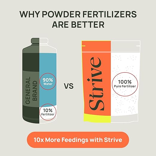 Strive Fertilizer Starter Kit Combo - Veg + Bloom General Hydroponic Nutrients - Indoor, Outdoor and Soil Growing Plant Food - Booster for Vegetables, Succulents, Flowers