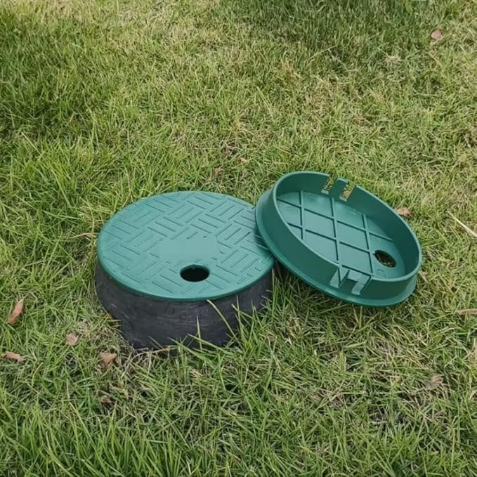 2 Pcs Sprinkler Valve Box Cover, Cover for Irrigation System, Round ID 5.5" OD 6" Sprinkler Valve Box Cover Lid, for Sprinkler in Ground Outside