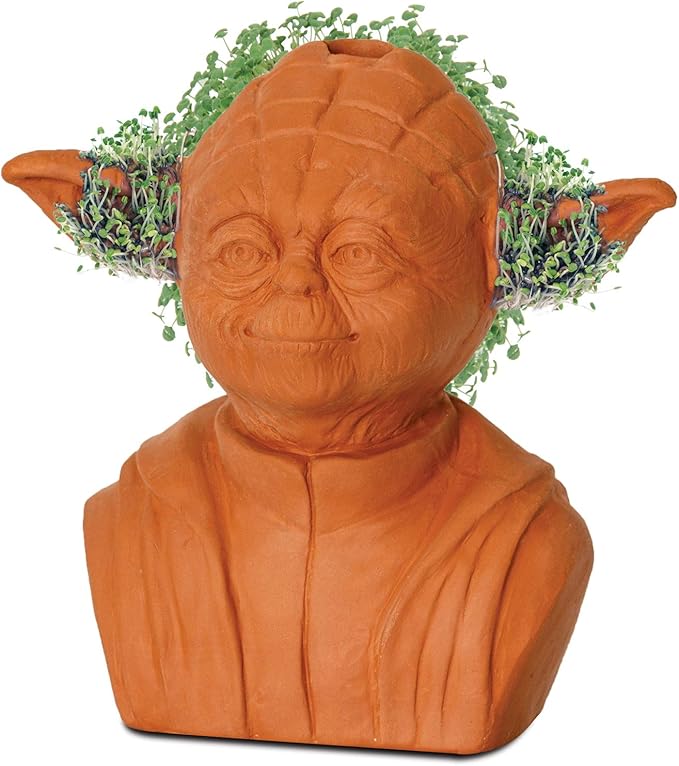 Chia Pet Star Wars Yoda with Seed Pack, Decorative Pottery Planter, Easy to Do and Fun to Grow, Novelty Gift, Perfect for Any Occasion