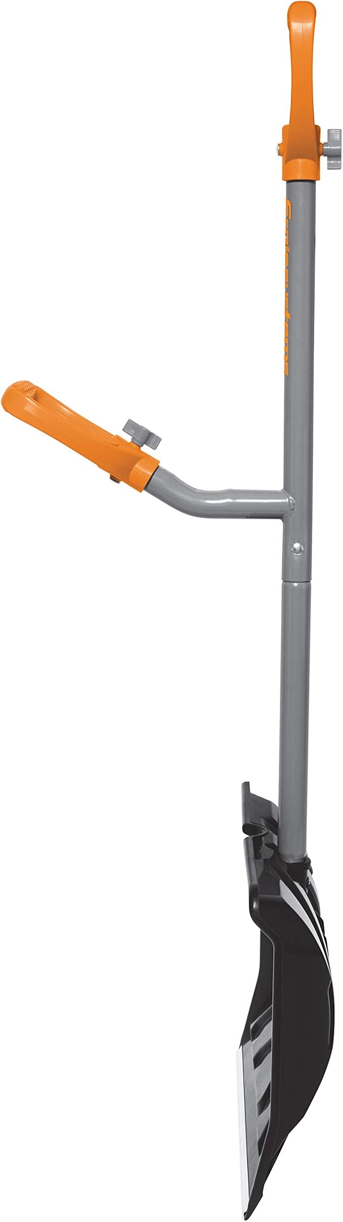 ERG-SNSH18 Steel Shaft Impact Resistant Snow Shovel, 18-Inch Shovel, 48-Inch Shaft, Push/Scoop Combination Blade, Polycarbonate Shovel