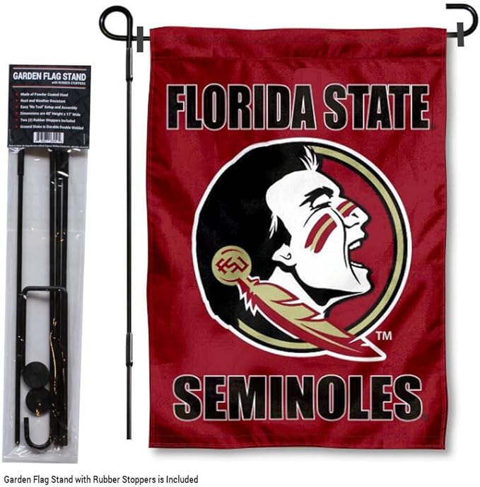 College Flags & Banners Co. Florida State Seminoles Garden Flag with Stand Holder