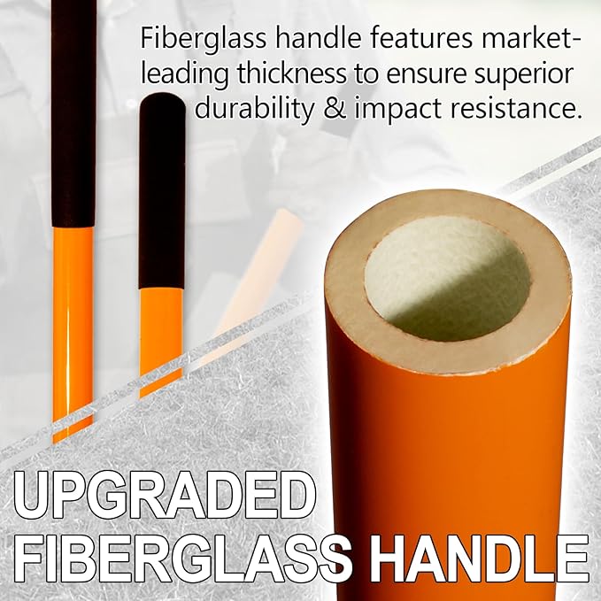 Cultivator for Gardening, 4 Tines Garden Cultivator with Fiberglass Handle, 58 Inches