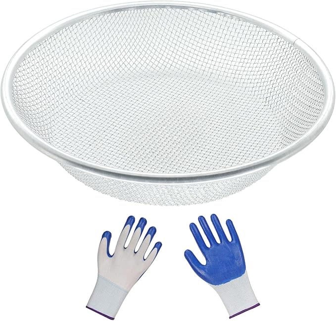 Gardening Sand Soil Compost Sifter, Sieve for Sand Rocks Dirt Compost, for 5 Gallon Bucket (1/8 Inch)