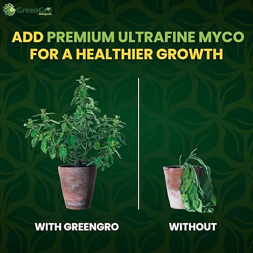 GreenGro Premium Ultrafine Myco - Mycorrhizal Inoculant & Water Soluble Root Enhancer from Superior Strains/Improves Nutrient Uptake & Eases Transplant/Indoor & Outdoor Plant Fertilizer (15 lb)