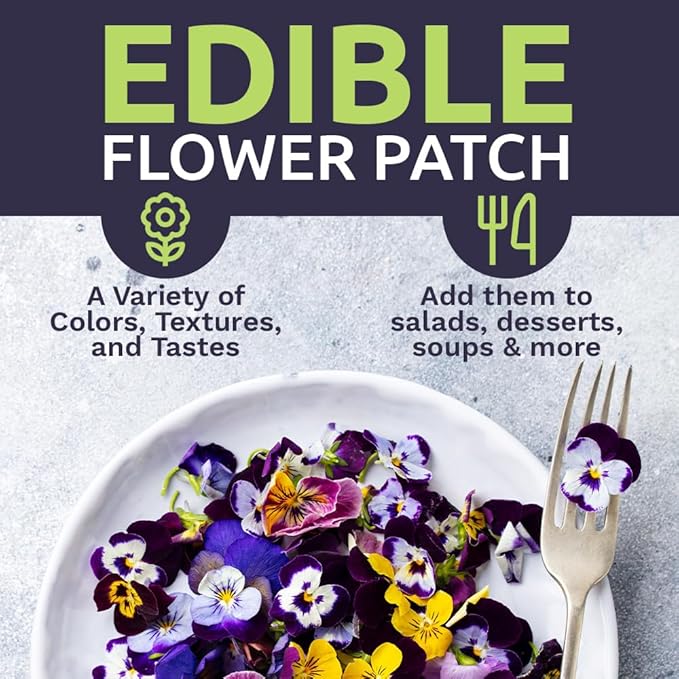 Wildflower Seeds Edible Flowers Mix - 1 Ounce Over 7,000 Open Pollinated Annual and Perennial Seeds