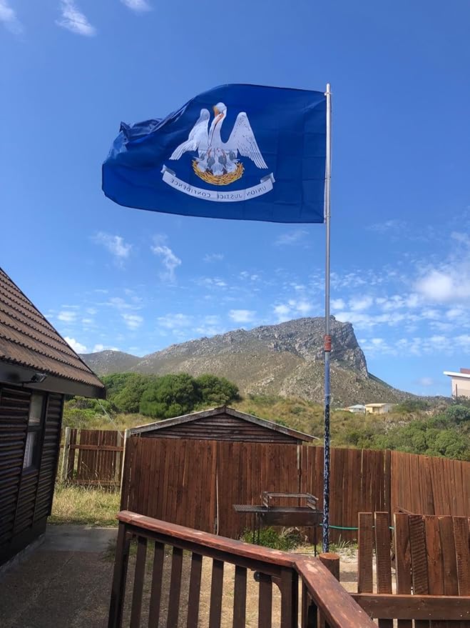 TOPFLAGS Louisiana Flag 3x5 Outdoor LA State Flags Double Sided Embroidered Longest Lasting Heavy Duty Polyester Stronger Brass Grommets 4 Stitched Hemming Perfect for Outside