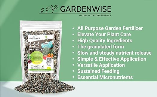 6-6-6 All-Purpose Professional Plant Food Fertilizer; Ideal for Winter Care & Spring Feeding, Perfect Balanced NPK for Indoor and Outdoor Plants (1/2 Quart)