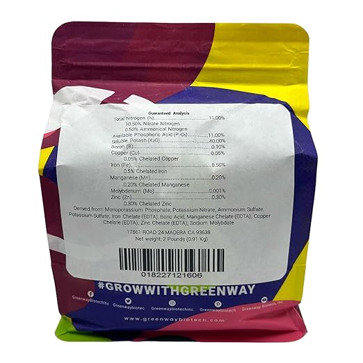 Greenway Biotech Pepper & Herb Fertilizer 11-11-40 Powder with Micronutrients and Trace Minerals- 100% Water Soluble Fertilizers (2 Pounds Makes 400 Gallons)