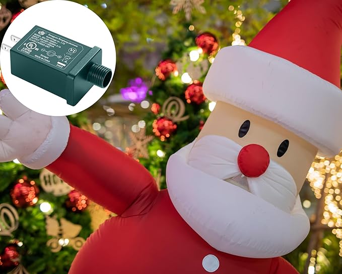 Replacement Yard Inflatable Adapter Power Supply Adaptor - 12V 1.0A 1Pcs -Inflatable Plug Replacement Class 2 Power Supply - Green - for Halloween Yard Blow Up Decorations