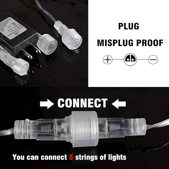 TW SHINE Christmas Meteor Shower Lights Outdoor, 864 LED 12" 24 Tubes Waterproof Christmas Lights Outdoor Plug in, Snow Falling Rain Icicle Xmas Lights Decorations, Warm White