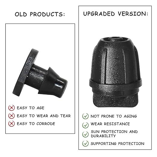 20 Pack 1/4 Inch Drip Irrigation Hose End Plug Fittings, Drip Tubing End Closure Cap, End Plugs for DripTubing Connectors, Lock Barbed End Cap Connectors for Garden Landscape System