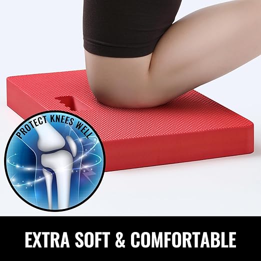 NETANY Extra Thick Kneeling Pad for Gardening, Comfortable Knee Pad Cushion, Extra Large Foam Kneeler Mat for Gardening, Baby Bath, Workout, Exercise & Yoga, Mechanic, 17.8 x 11 x 1.5 in, Red