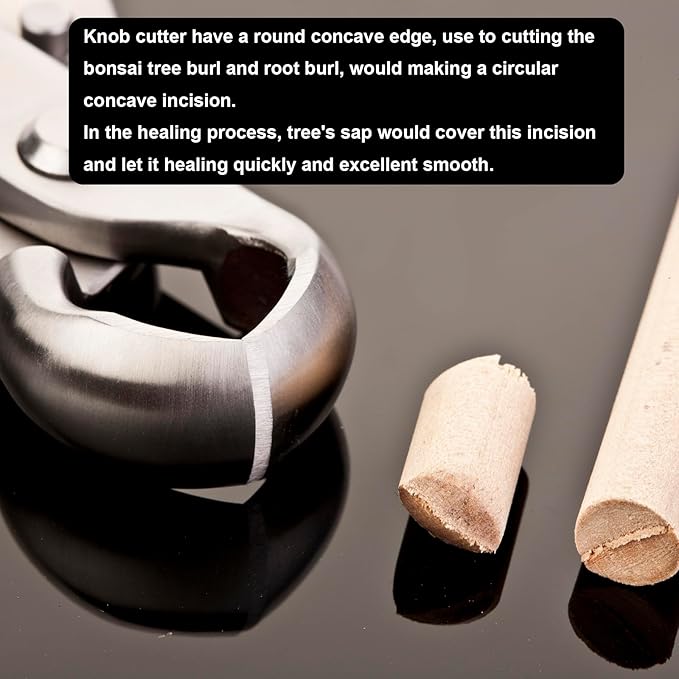 Bonsai Knob Cutter Round Edge Cutter Professional Grade Branch Cutter Alloy Steel Bonsai Tools Equip With Tool Bag (MT-KC-205)