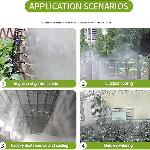 Drip Irrigation Kit, Automatic Irrigation System, 1/2" Irrigation Tubing Garden Irrigation System, Garden Watering System for Garden Yard (65FT)