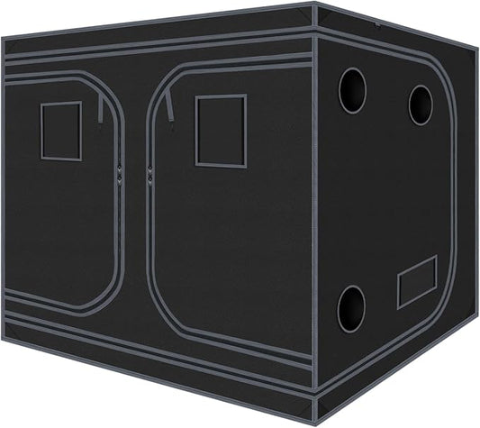 Grow Tent 120"x120"x78" Grow Tents Plant Tent 600D Mylar Reflective Grow Tent for Hydroponics Indoor Growing with Observation Window and Waterproof Floor Tray 10x10