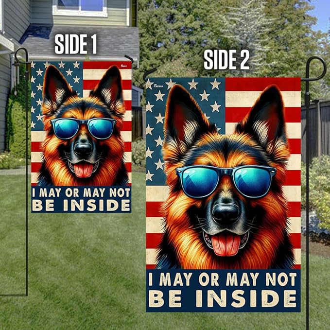 American Flag-Funny German Shepherd Dog American Flag TQN2748F, 3x5 ft. Flag-USA Flags Premium Polyester-Decorative Indoor Outdoor Flag