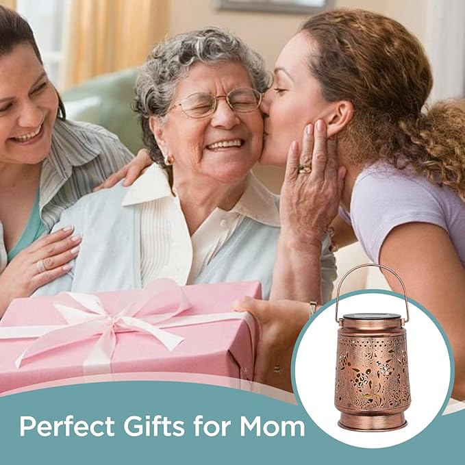 Solar Lanterns Outdoor Turtle Garden Decor Christmas Turtle Gifts for Women Mom Grandma Hanging Solar Sea Turtle Lights Metal Sea Turtle Gift Outside for Yard, Patio, Backyard, Porch Beach Gifts