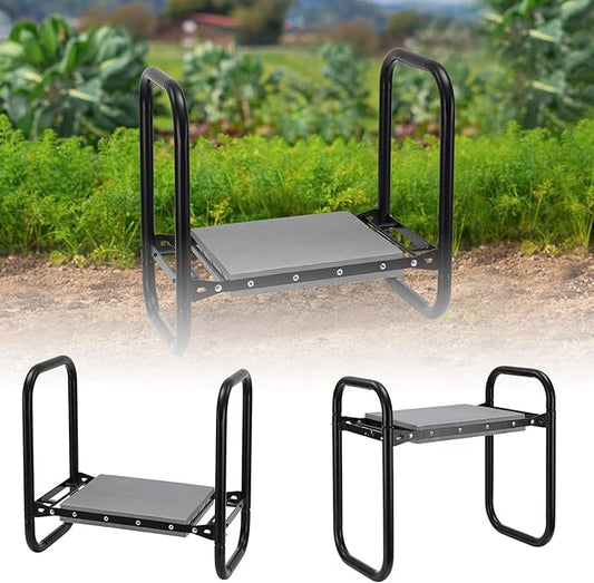 Garden Kneeler and Seat, Foldable Garden Stool 400lbs Heavy Duty Garden Tools Protects Knees and Back, Women and Men Seniors Gardener,Large 19.7"x10"x18.5"