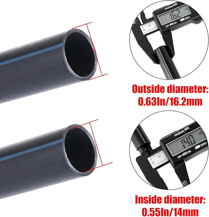 12pc 1/2 inch Irrigation Fittings End Plugs,ANTI-LEAK Lock Barbed End Plugs For (1/2" ID x0.6-0.63" OD) Drip Tubing Drip Irrigation Fittings (12Pcs 1/2 inch Irrigation End Plugs)