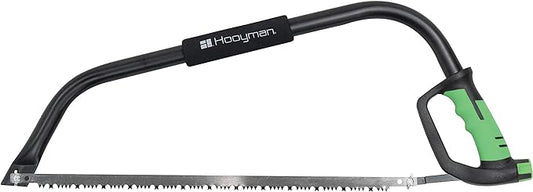 Hooyman Bow Saw with Heavy Duty Construction, Ergonomic No-Slip H-Grip Handle, Impulse-Hardened Teeth, SK5 Steel Blade, and Blade Tension Knob for Land Management, Yard Work, Gardening, and Outdoors