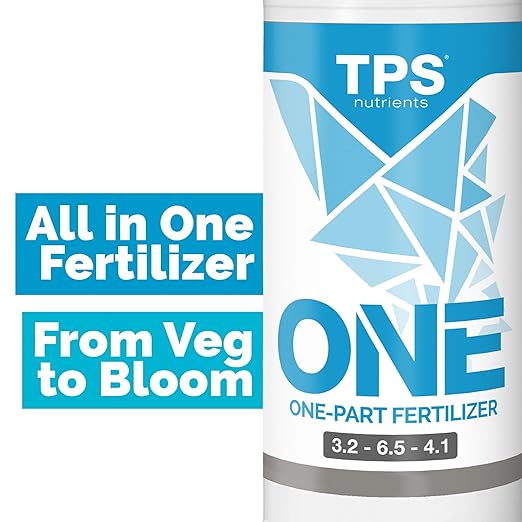 TPS NUTRIENTS One Liquid One Part Plant Nutrient from Veg to Bloom, for Lush Growth and Dense Flowers 1 Quart (32 oz)