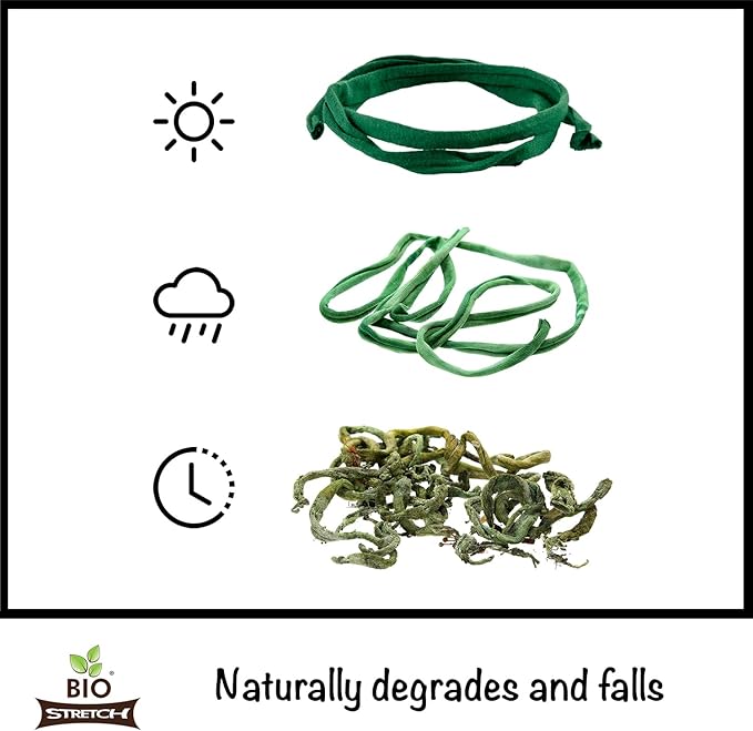 Extra Wide Soft Tree Ties - Strong & Stretchy Support for Large Plants & Young Trees - Cut-to-Length Green Garden Tape for Home & Professional Gardening (26 ft / 8M)