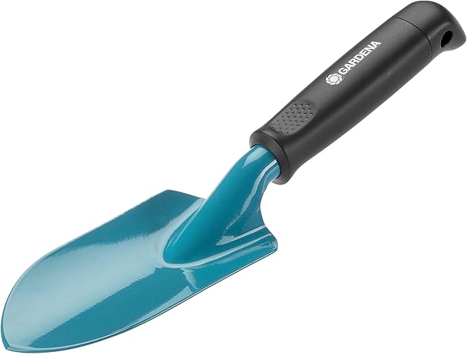 GARDENA Classic Hand Trowel: Universal Spade for Planting and transplanting in The Garden and on The Balcony, Steel, Corrosion-Resistant, Ergonomic Handle, 8 cm Working Width (8950-20)