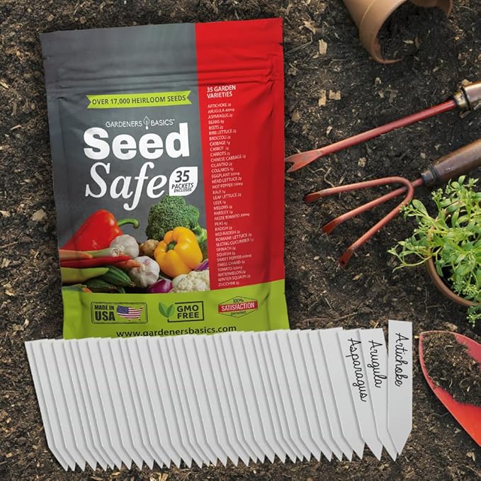 Gardeners Basics, Survival Garden Heirloom Seeds, Victory Garden Seeds - 35 Varieties, 17,000+ Vegetable and Fruit Seeds for Planting Great Emergency Preparedness Items and Bugout Bag Supplies Gear