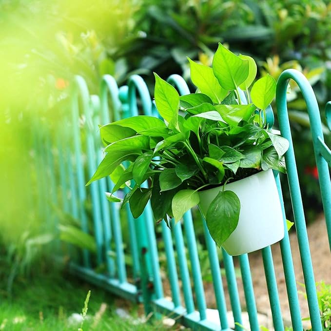 6 Packs 5" Plastic Self Watering Pots Wall Hanging Planters Wall Mounted Wicking Flower Pots for Indoor and Outdoor African Violet, Ocean Spider Plant, Orchid, White