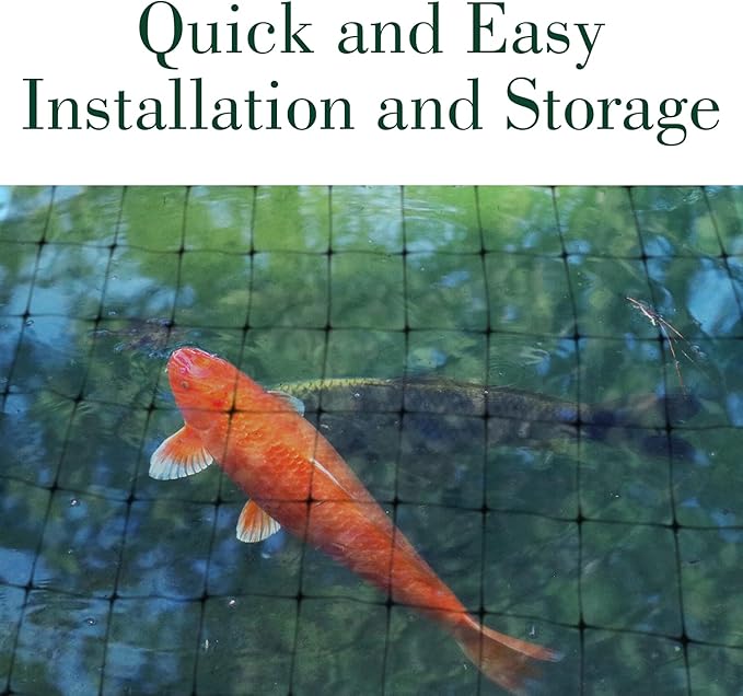 Dalen Pond & Pool Netting – Outdoor Water Garden Cover – Protective Mesh for Fish & Aquatic Life - 3/8" Mesh - (28' x 45')